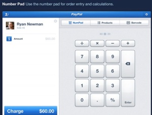 Entre manuelle d'un montant sur PayPal Here iPad