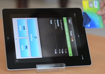 PayPal Here utilis comme logiciel de caisse sur iPad