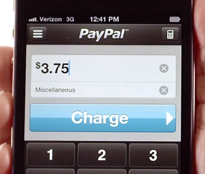 PayPal Here : entrée manuelle du montant à payer