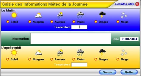 logiciel de caisse gestmag 2006 : meteo