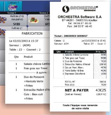 logiciel de caisse orchestra pour restaurant