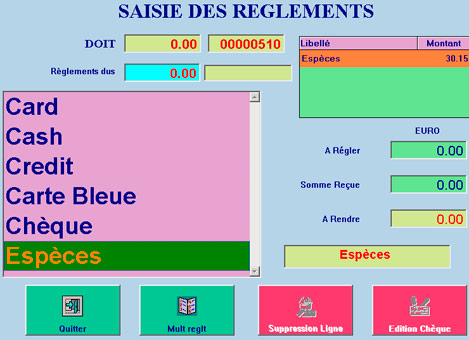 cran de rglement de Pressing Plus