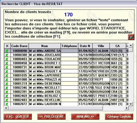 Quoram : impression de chques cadeaux