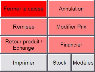 cran de caisse de XL Pos