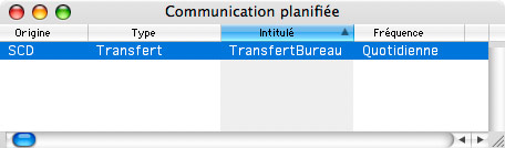 Sage Saisie de Caisse Dcentralise : Liste des communications planifies