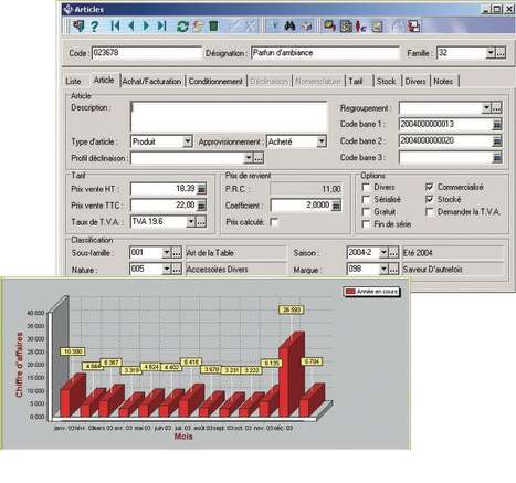 fiche article dans xl pos