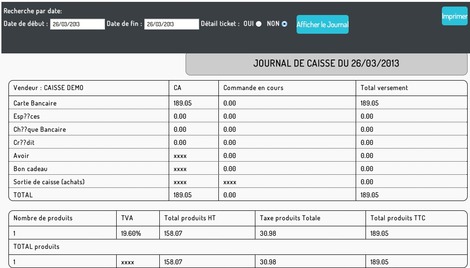 Journal de caisse