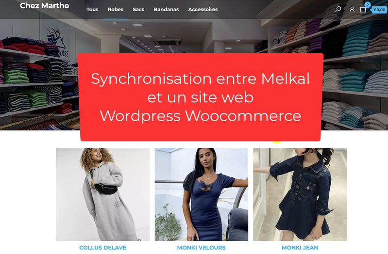 Le logiciel de caisse Melkal gre  la fois la boutique physique et la synchro avec un e-shop Woocommerce