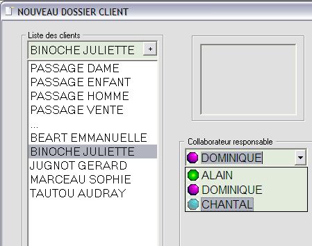 cration d'un nouveau dossier client dans Winhair