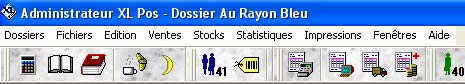 logiciel de caisse xl pos : le menu