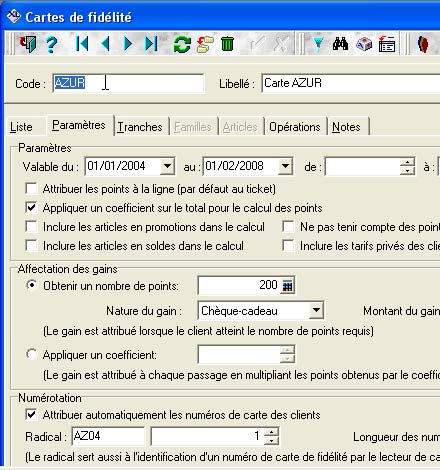 logiciel de caisse xl pos : gestion des cartes de fidélité